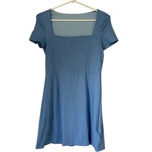 Blue Tennis Athletic Dress With Interior Shorts W/ Pockets Moisture Wicking